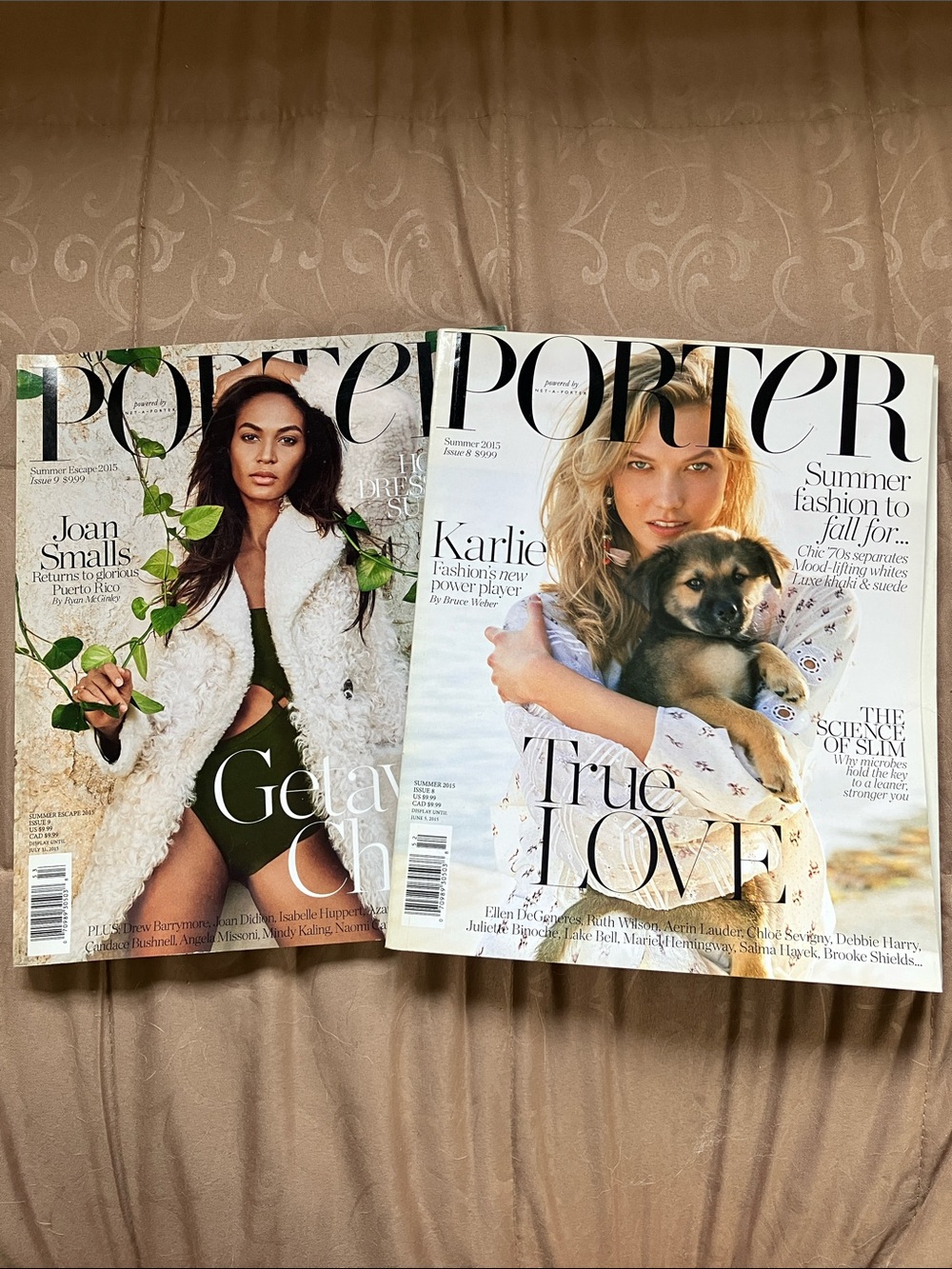 PORTER Summer 2015 Issues 8 & 9 Magazine Karlie Kloss Joan Smalls**